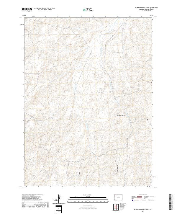 East Timberlake Creek topographic map thumbnail