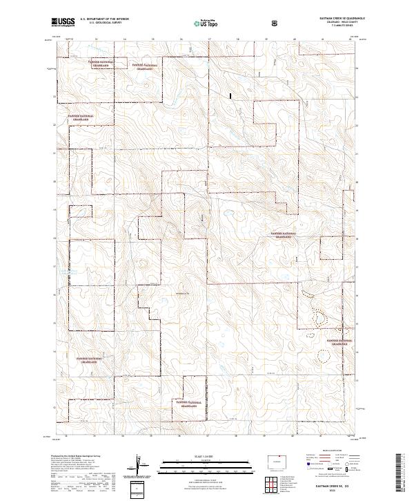 Eastman Creek SE topographic map thumbnail
