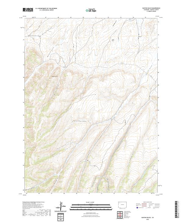 Easton Gulch topographic map thumbnail