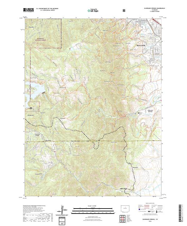 Eldorado Springs topographic map thumbnail