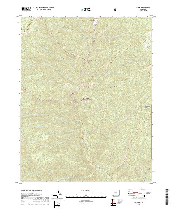 Elk Creek topographic map thumbnail