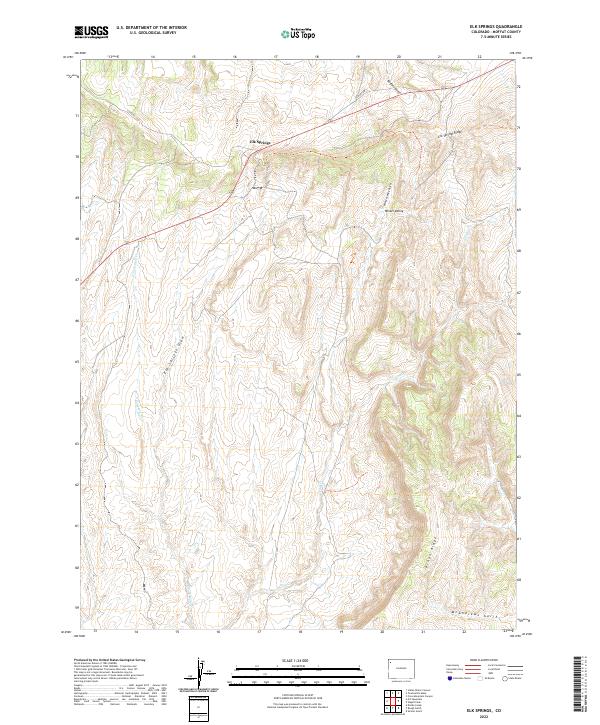 Elk Springs topographic map thumbnail