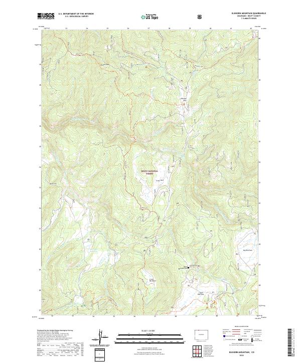 Elkhorn Mountain topographic map thumbnail