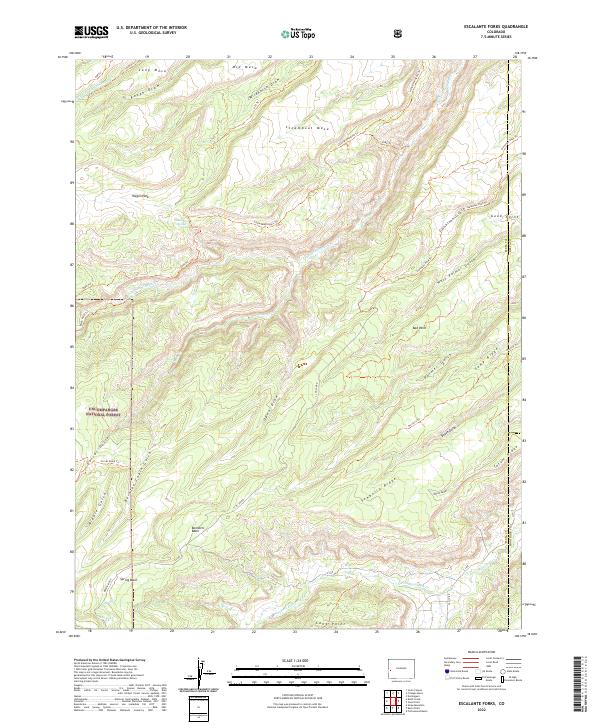 Escalante Forks topographic map thumbnail