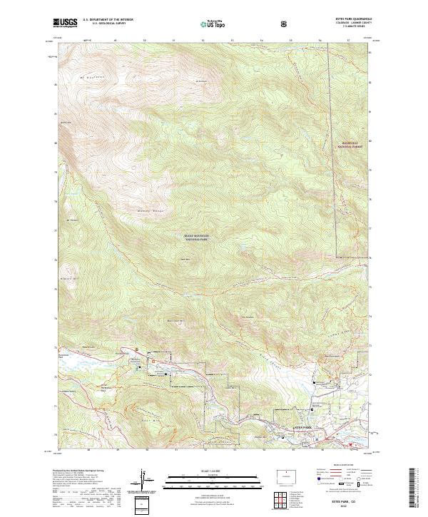 Estes Park topographic map thumbnail