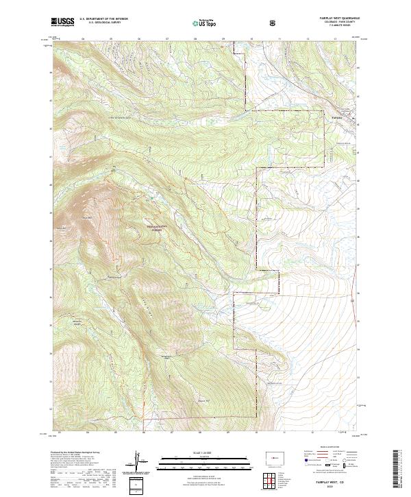 Fairplay West topographic map thumbnail