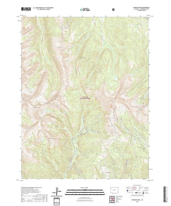 Fairview Peak topographic map thumbnail