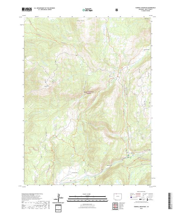 Farwell Mountain topographic map thumbnail
