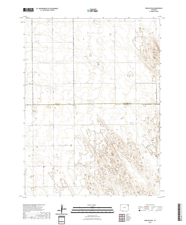 Fiddler Peak topographic map thumbnail