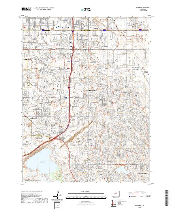 Fitzsimons topographic map thumbnail