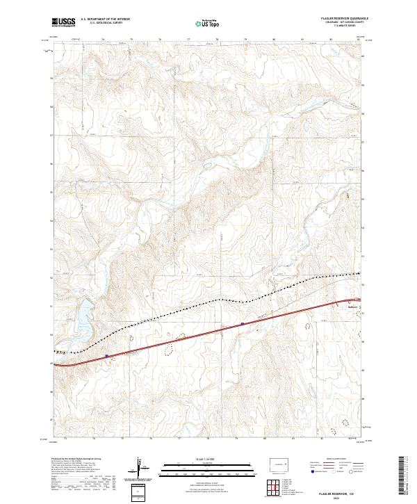 Flagler Reservoir topographic map thumbnail