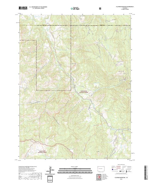 Flatiron Mountain topographic map thumbnail