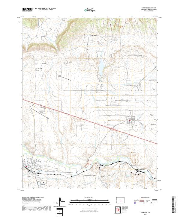 Florence topographic map thumbnail