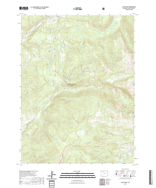 Floyd Peak topographic map thumbnail