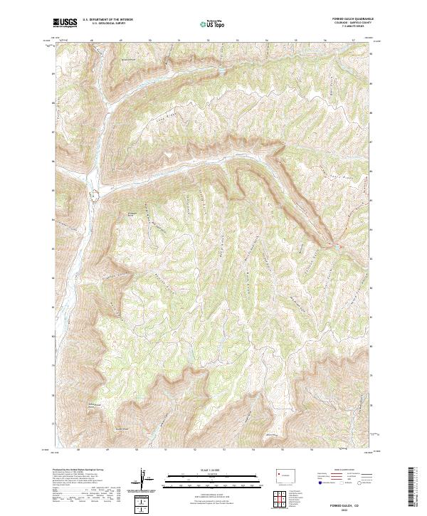 Forked Gulch topographic map thumbnail