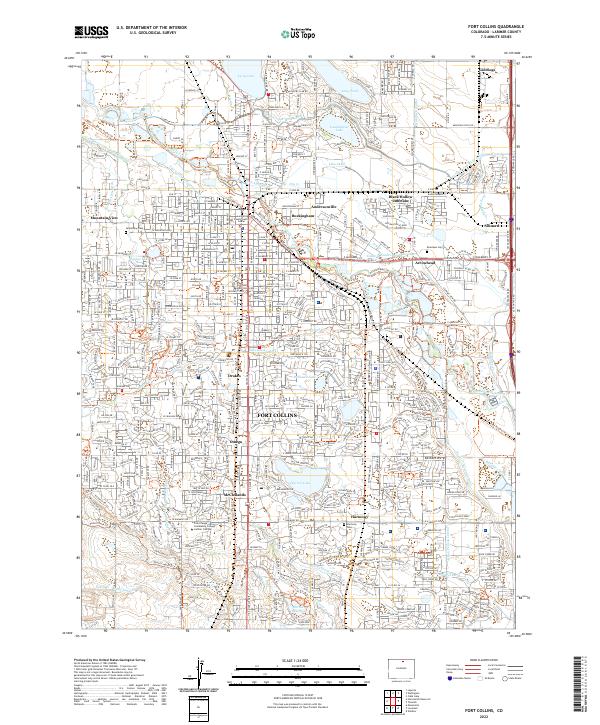 Fort Collins topographic map thumbnail