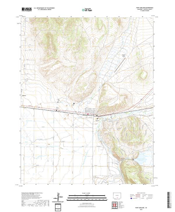 Fort Garland topographic map thumbnail