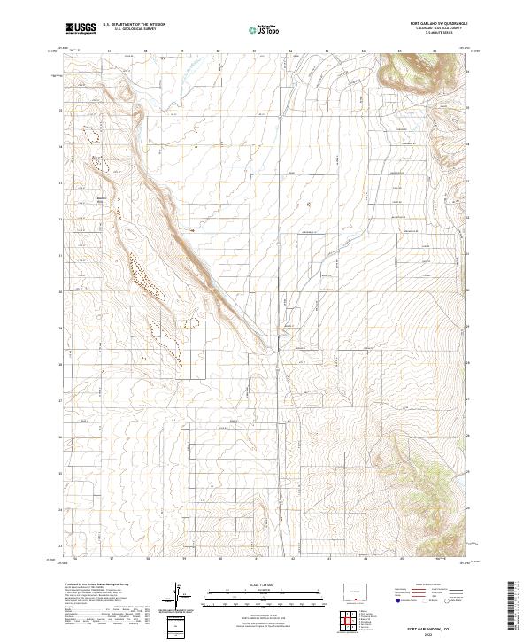 Fort Garland SW topographic map thumbnail