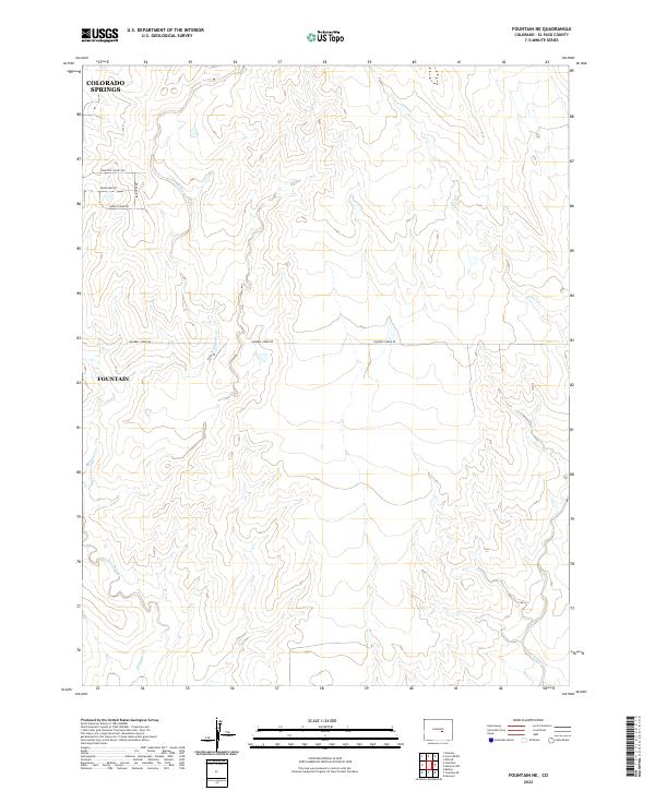 Fountain NE topographic map thumbnail