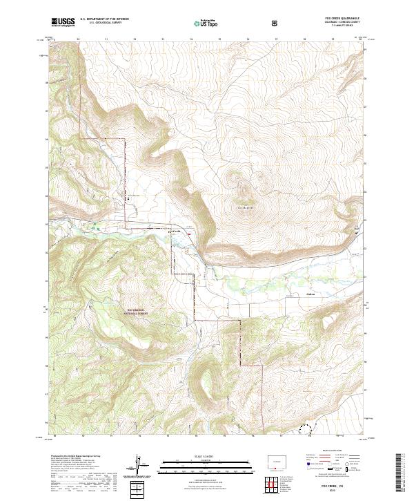 Fox Creek topographic map thumbnail