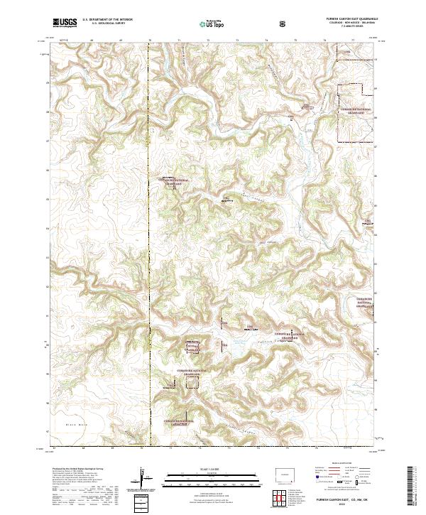 Furnish Canyon East topographic map thumbnail