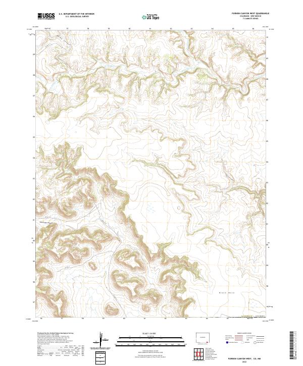 Furnish Canyon West topographic map thumbnail
