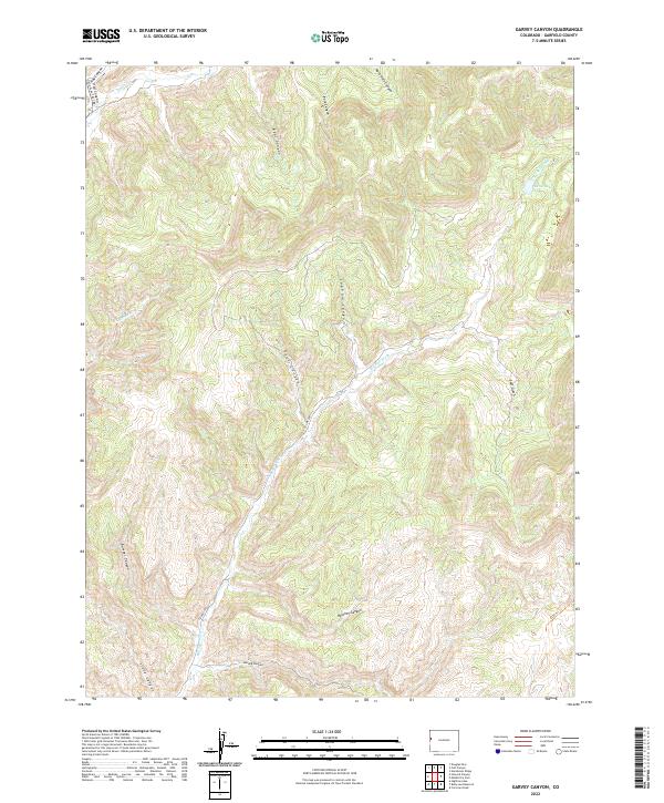 Garvey Canyon topographic map thumbnail