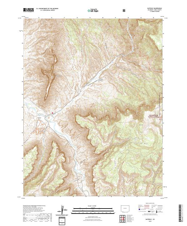 Gateway topographic map thumbnail