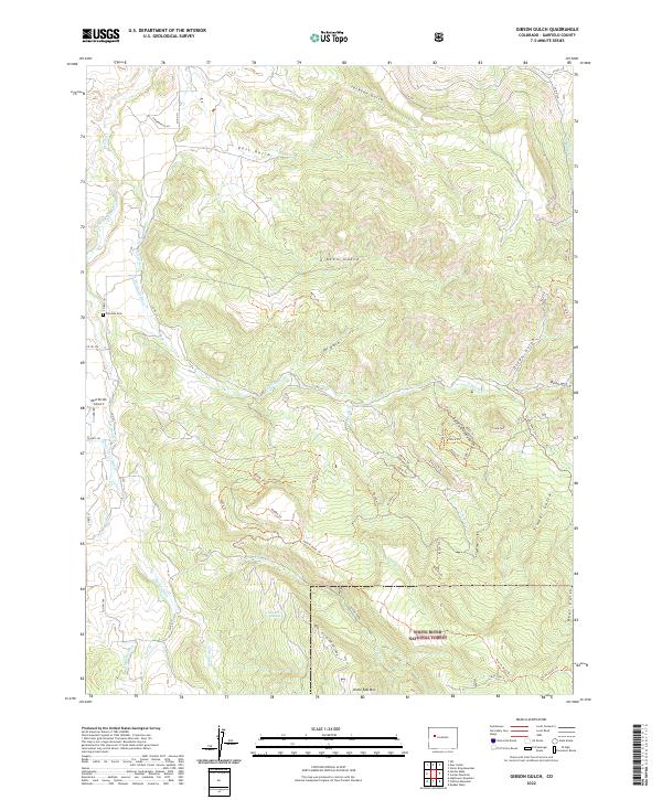 Gibson Gulch topographic map thumbnail