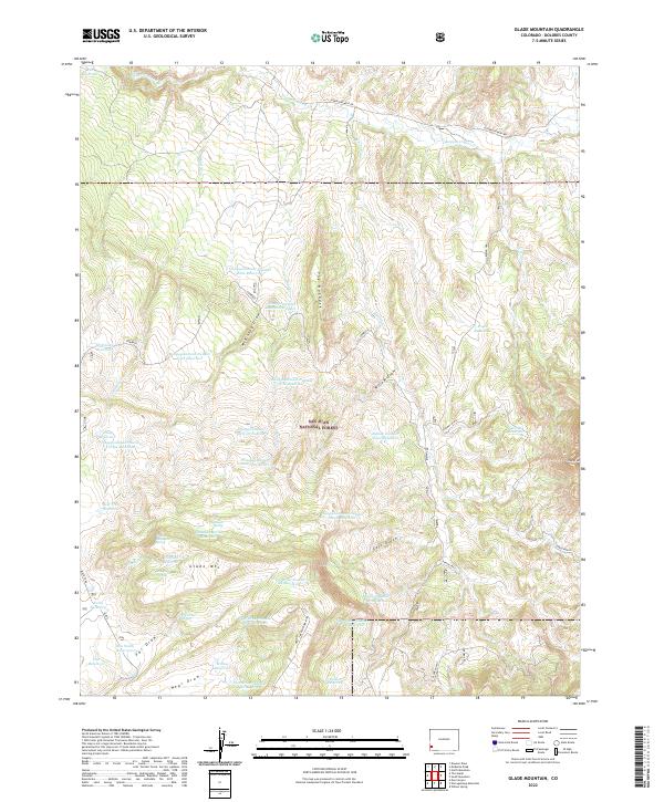 Glade Mountain topographic map thumbnail