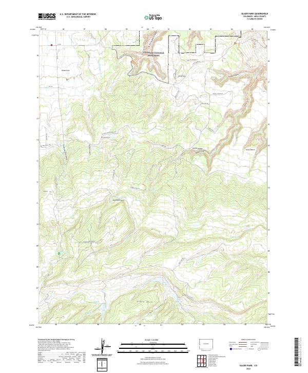 Glade Park topographic map thumbnail
