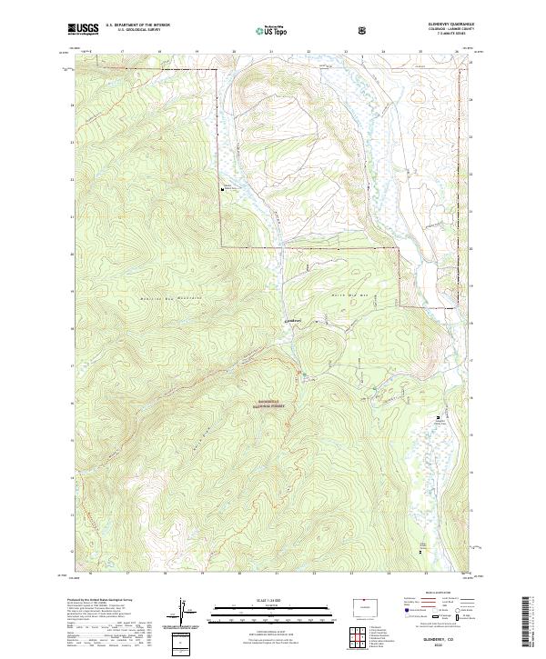 Glendevey topographic map thumbnail