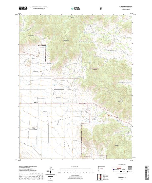 Glentivar topographic map thumbnail