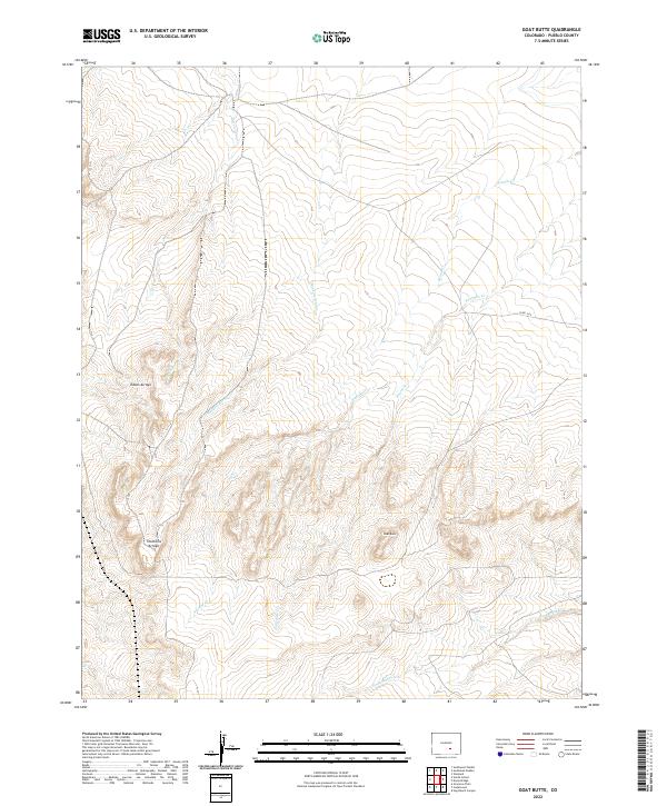 Goat Butte topographic map thumbnail