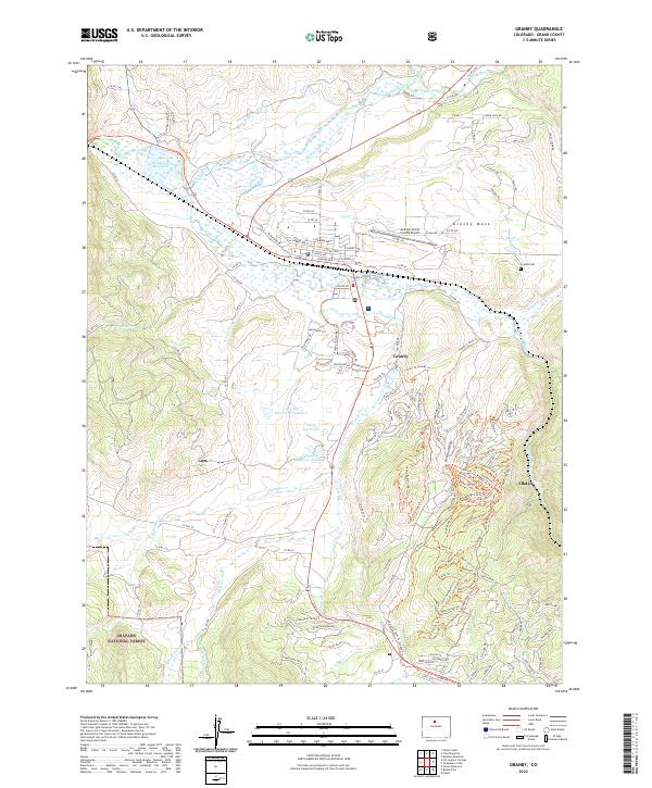 Granby topographic map thumbnail