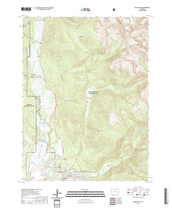 Grand Lake topographic map thumbnail