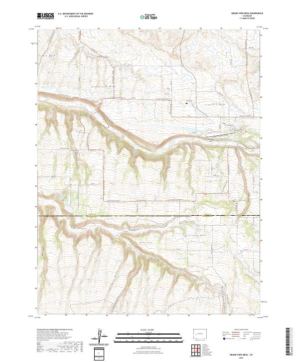 Grand View Mesa topographic map thumbnail