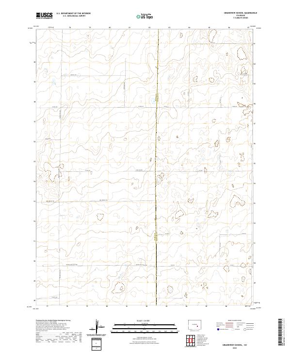 Grandview School topographic map thumbnail