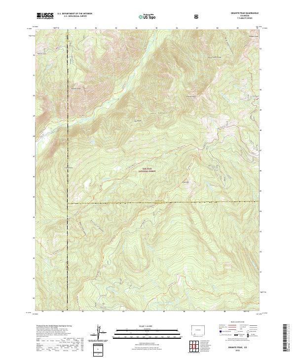 Granite Peak topographic map thumbnail