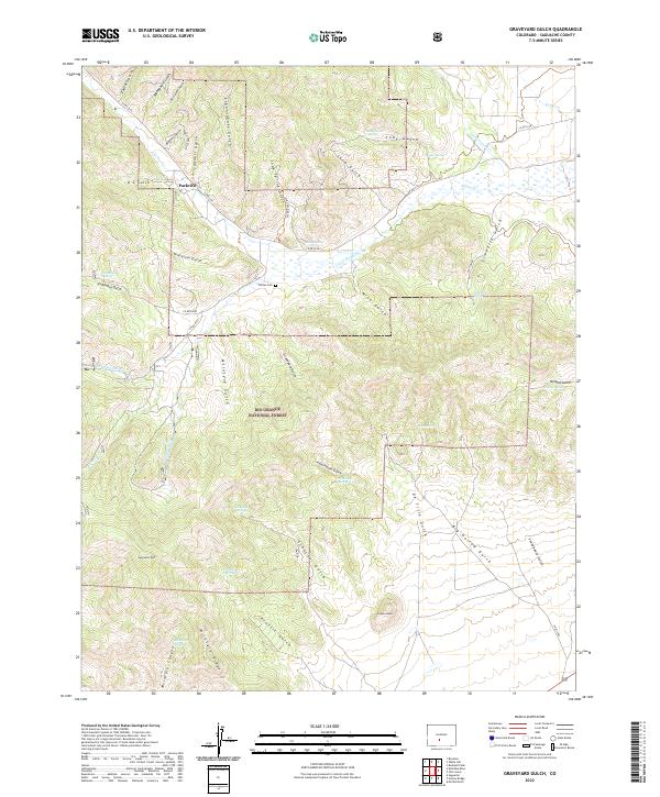 Graveyard Gulch topographic map thumbnail