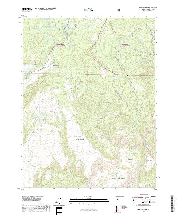 Gray Reservoir topographic map thumbnail