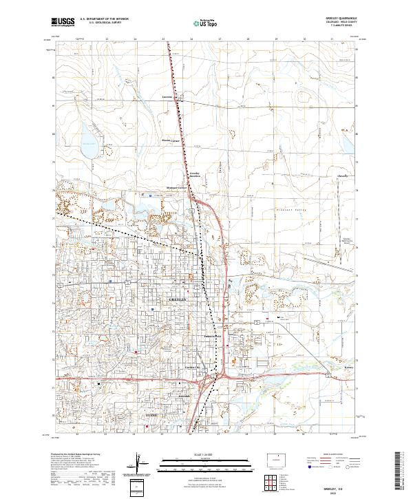 Greeley topographic map thumbnail