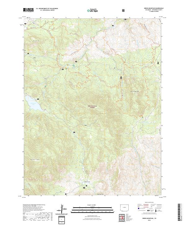 Green Mountain topographic map thumbnail