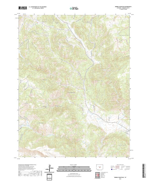 Gribble Mountain topographic map thumbnail