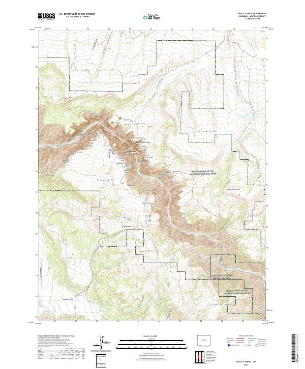 Grizzly Ridge 2022 topographic map thumbnail