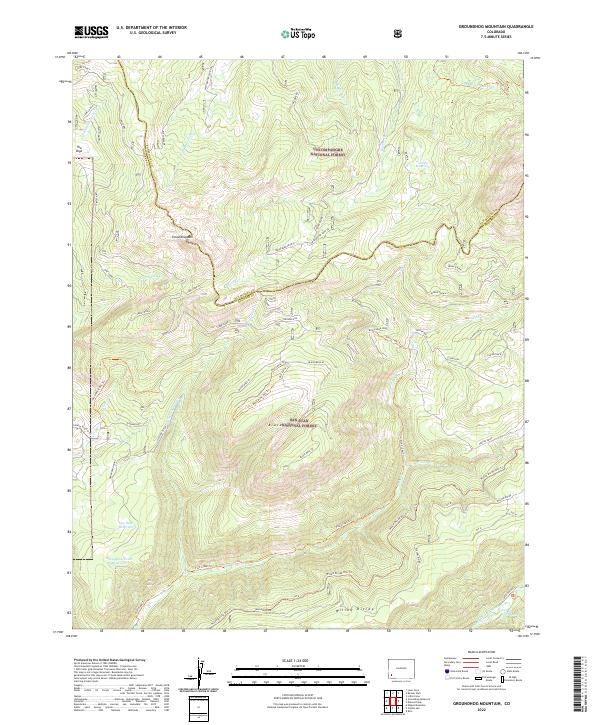Groundhog Mountain topographic map thumbnail
