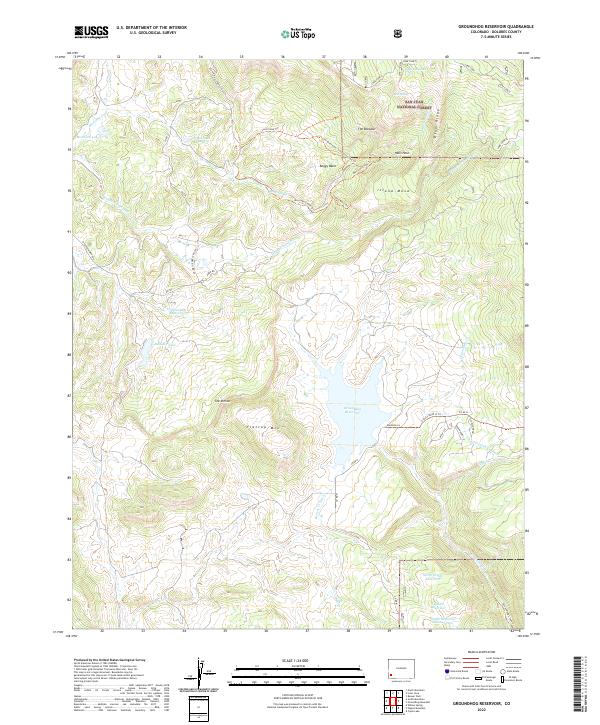 Groundhog Reservoir topographic map thumbnail