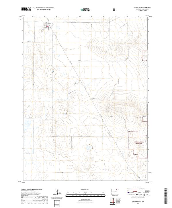 Grover South topographic map thumbnail