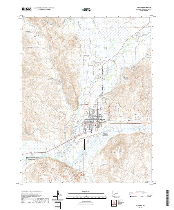 Gunnison topographic map thumbnail