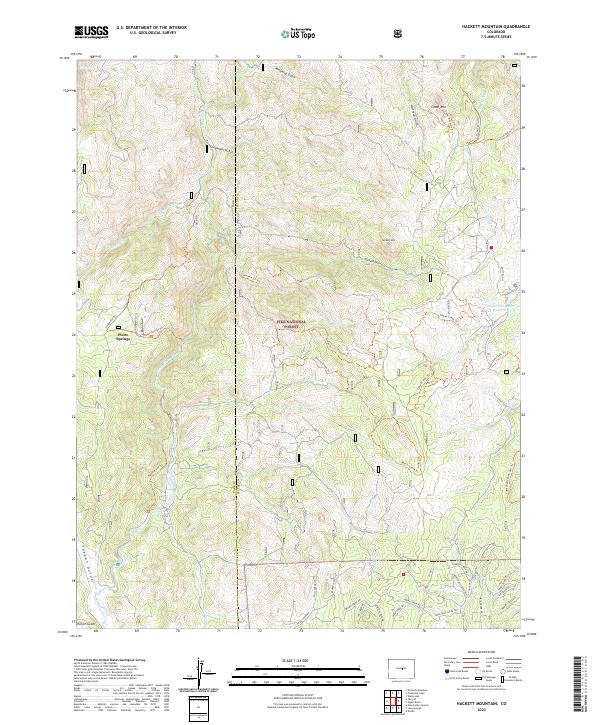 Hackett Mountain topographic map thumbnail
